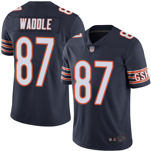 Chicago Bears Limited Navy Blue Men Tom Waddle Home Jersey NFL Football #87 Vapor Untouchable->chicago bears->NFL Jersey